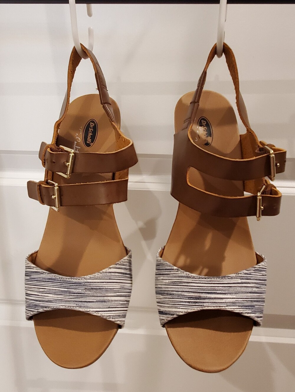 ❗️FINAL PRICE AND SALE❗️   Dr. Scholl's Navy Blue Striped  Wedge Sandals